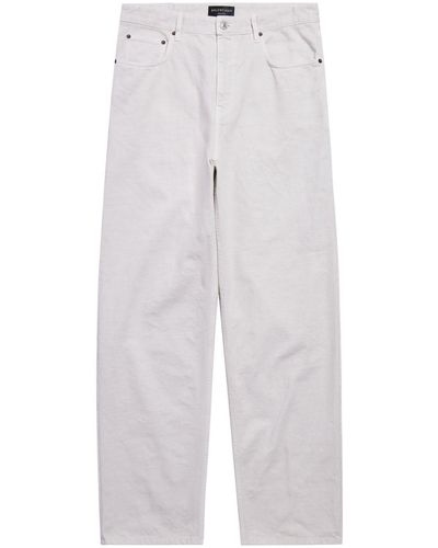 Balenciaga Mid-rise Straight-leg Jeans - White