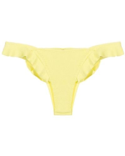 Clube Bossa Winni Ruffle-detail Bikini Bottoms - Yellow
