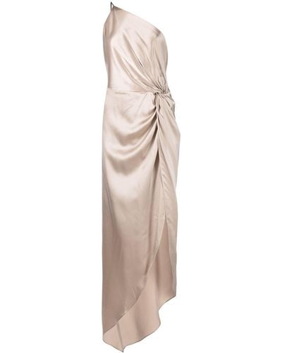 Michelle Mason Robe longue en soie à design noué - Multicolore