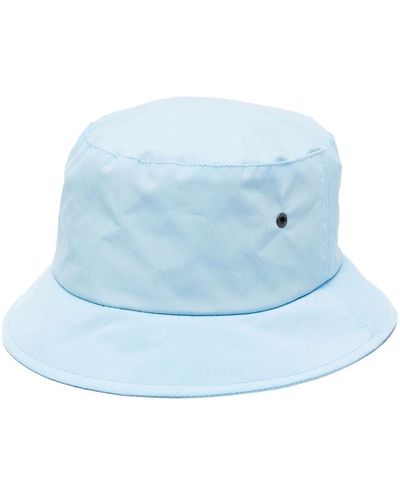 Mackintosh Sombrero de pescador con parche de logo PELTING - Azul