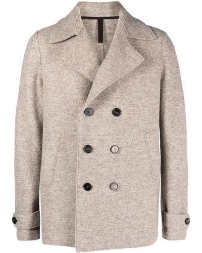 Harris Wharf London Double-breasted Button Coat - Natural
