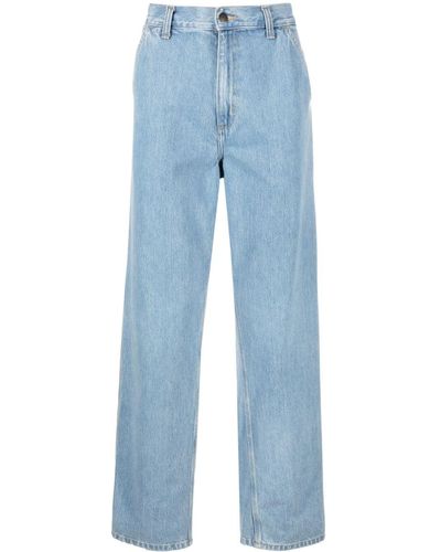 Carhartt Jeans dritti con applicazione logo - Blu