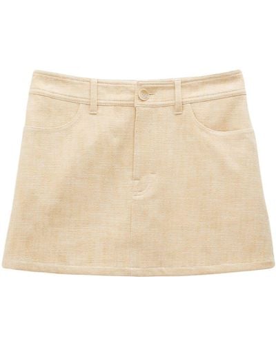 Filippa K Short Structured Skirt - Natural