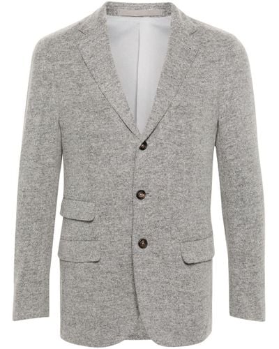 Eleventy Alpaca Wool-blend Blazer - Grey