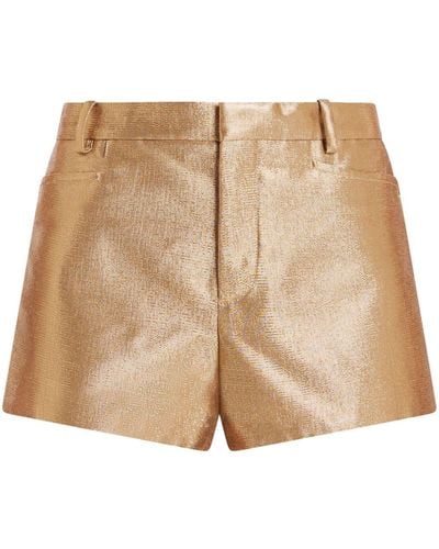 Tom Ford Lurex-detail High-waisted Shorts - Natural