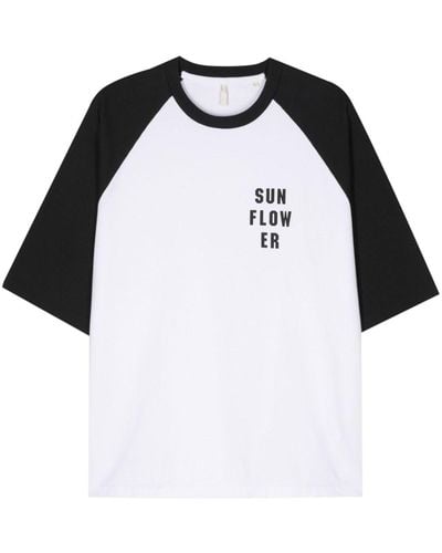 sunflower Katoenen T-shirt Met Logoprint - Zwart