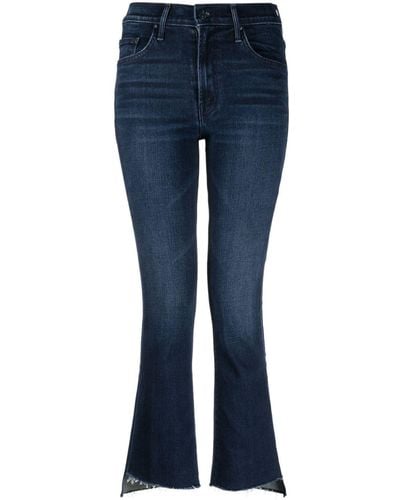 Mother The Insider Cropped Bootcut Jeans - Blue