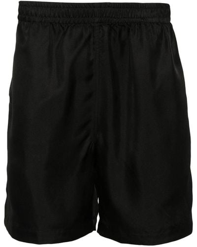 sunflower Silk Track Shorts - Black