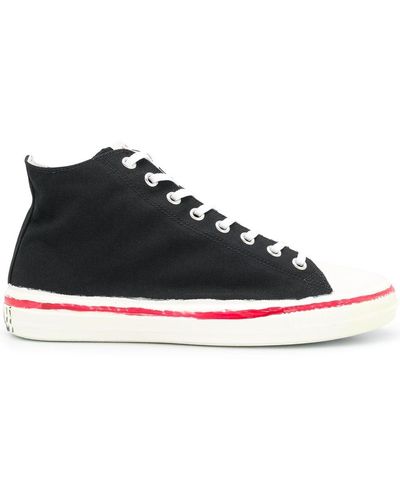 Marni Scribbled High-top Trainers - Black