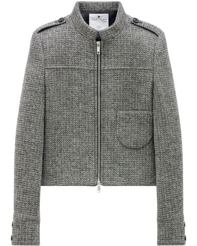 Courreges Caviar Wool Tailored Jacket - Gray