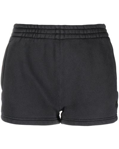 Alexander Wang Logo-embossed Jersey Shorts - Black