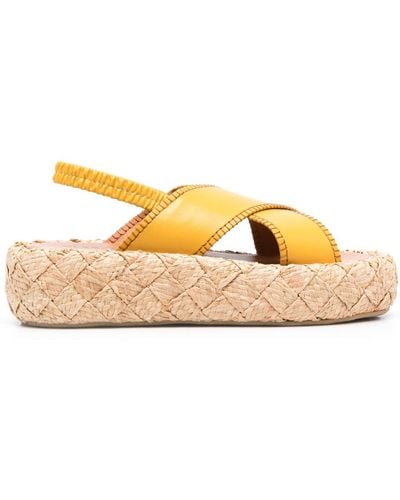 Robert Clergerie Open-toe Leather Sandals - Yellow