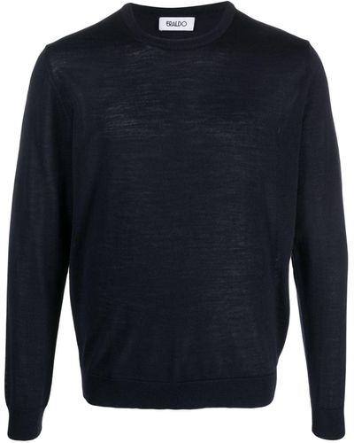 Eraldo Fine-knit Merino-wool Sweater - Blue