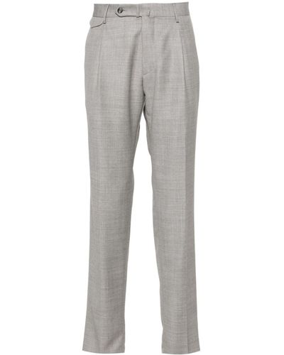 Tagliatore Mid-rise Tailored Pants - Grey