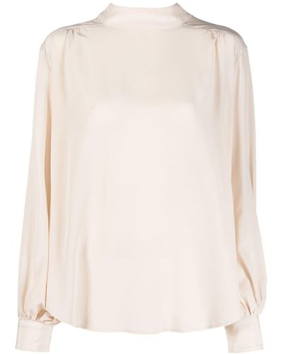 Societe Anonyme Bow-detail Silk Blouse - Natural