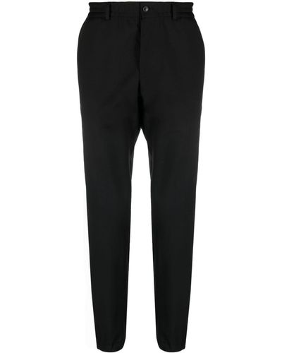 Karl Lagerfeld Chase Logo-patch Tapered Trousers - Black