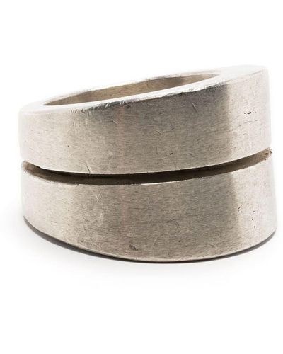 Parts Of 4 Crevice Silver Ring - Natural