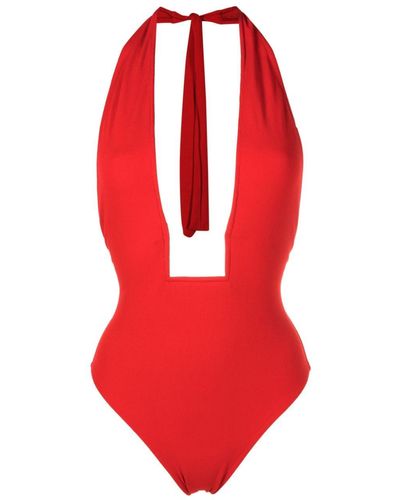 Lenny Niemeyer Badeanzug mit tiefem Ausschnitt - Rot