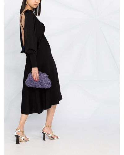 Victoria Beckham Puff-sleeve Mid-length Dress - Black