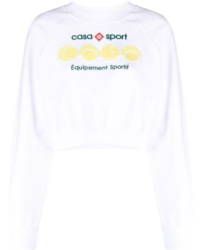 Casablancabrand Sweat Casa Sport Tennis Balls en coton biologique - Blanc