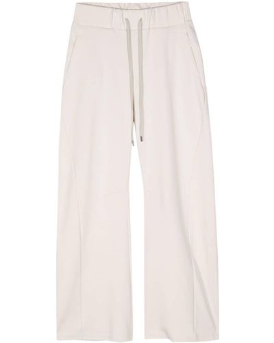 Attachment Wide-leg Drawstring Pants - White