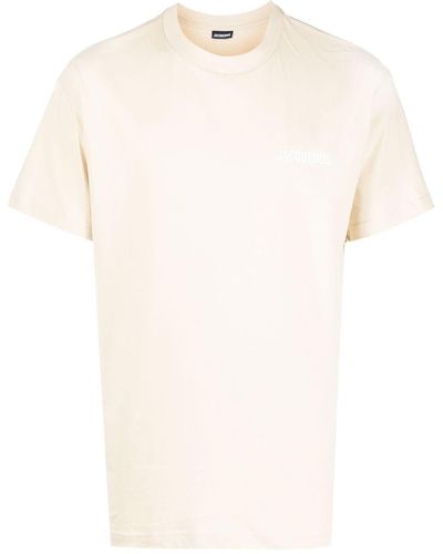 Jacquemus T-shirt Met Logoprint - Naturel