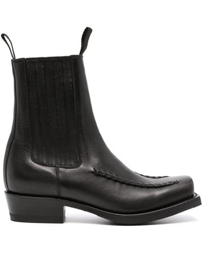 Hereu Agulla 45mm Leather Ankle Boots - Black