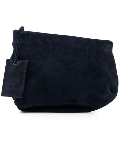 Marsèll Asymmetric Suede Shoulder Bag - Blue