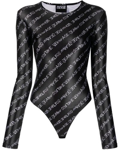 Versace Signature-print Bodysuit - Black