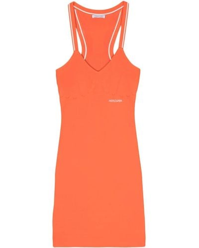 Patrizia Pepe Jacquard-logo Dress - Orange