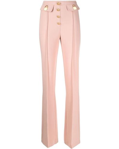 Elisabetta Franchi Pantalones rectos de talle alto - Multicolor