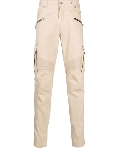 Balmain Pantalon droit à poches cargo - Neutre