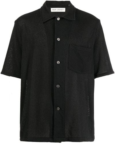 Our Legacy Pouch Pocket Button-up Shirt - Black