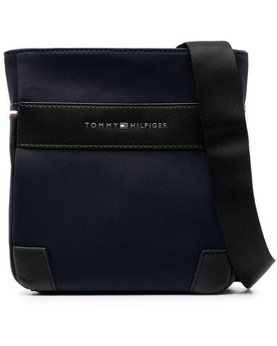 Tommy Hilfiger Logo-plaque Messenger Bag - Blue