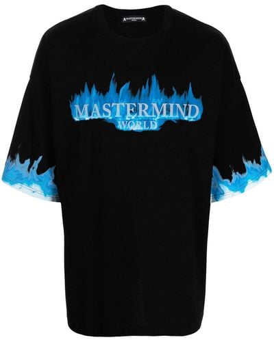 MASTERMIND WORLD T-Shirt mit Totenkopf-Print - Schwarz