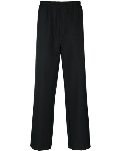 Rohe Elasticated-waistband Straight-leg Trousers - Black