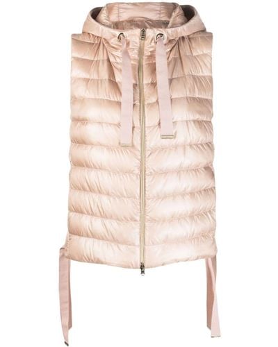 Herno Hooded Quilted Gilet - Natural