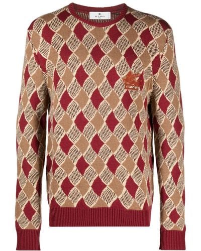 Etro Diamond Pattern Sweater - Red