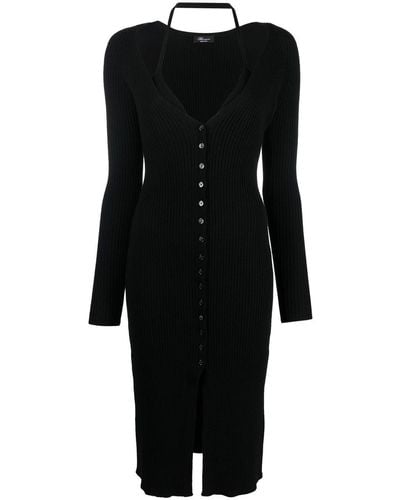 Blumarine Vネック ドレス - ブラック