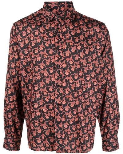 Viktor & Rolf Camicia a fiori - Rosso