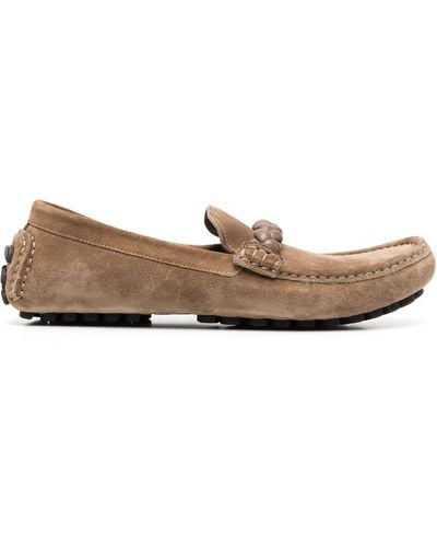 Gianvito Rossi Monza Suede Loafers - Brown
