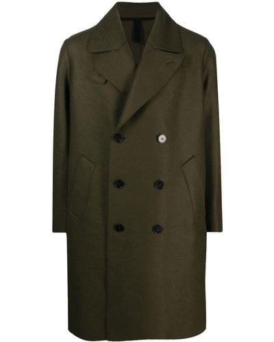 Harris Wharf London Double-breasted Tailored Coat - Green