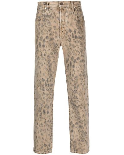 Tom Ford Neutral Leopard Print Jeans - Men's - Cotton - Natural