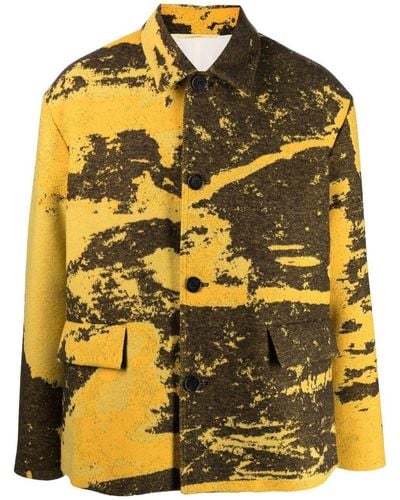 OAMC Full-jacquard Virgin-wool Jacket - Yellow
