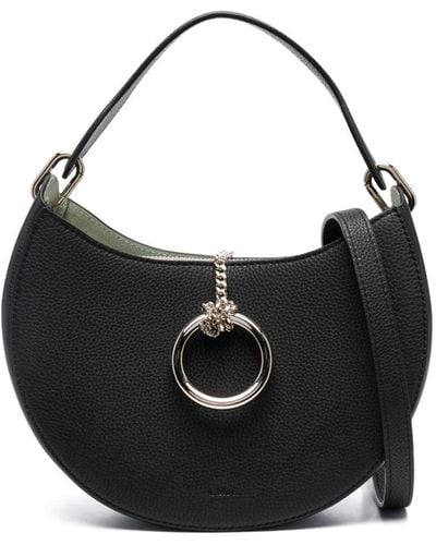 Chloé Small Arlene Ring-embellished Tote Bag - Black