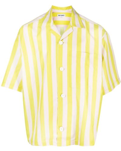 Sunnei Chest-pocket Short-sleeve Shirt - Yellow
