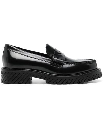 Off-White c/o Virgil Abloh Combat Leather Loafers - Black