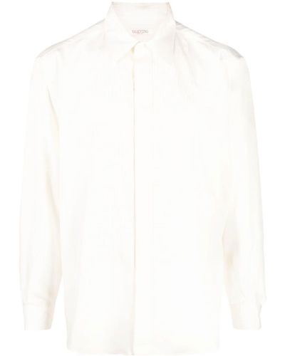 Valentino Garavani Camisa con botones y manga larga - Blanco
