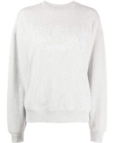 The Upside Logo-embroidered Organic Cotton Sweatshirt - White