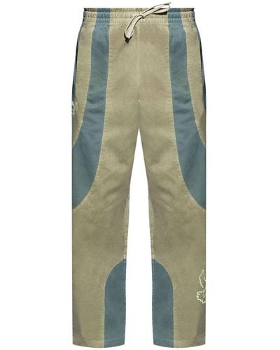 PUMA Two-tone Cotton Track Trousers - Green